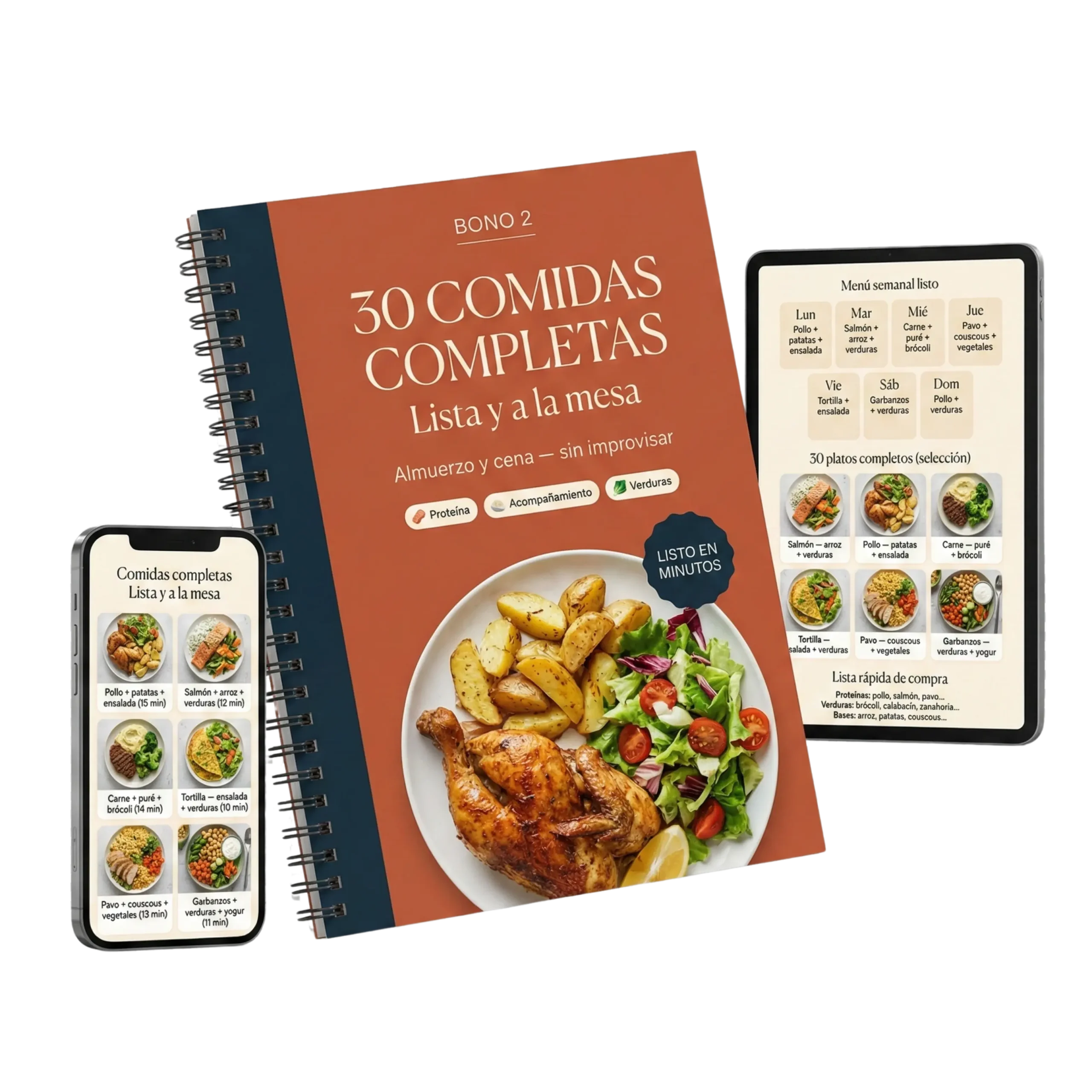 Bono 2 — 30 Comidas Completas Lista y a la Mesa