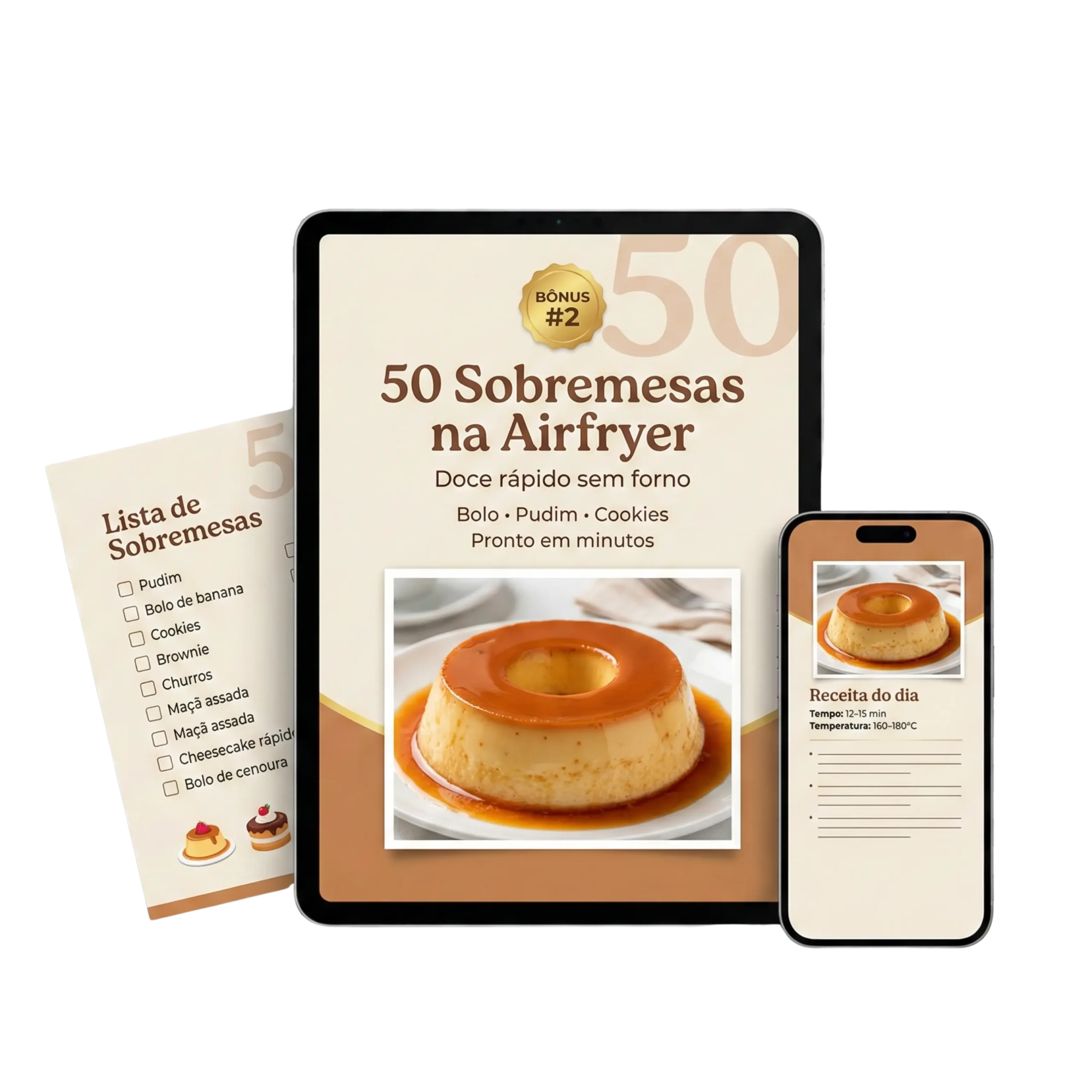 Bônus 2 — 50 Sobremesas na Airfryer (Doce Rápido)