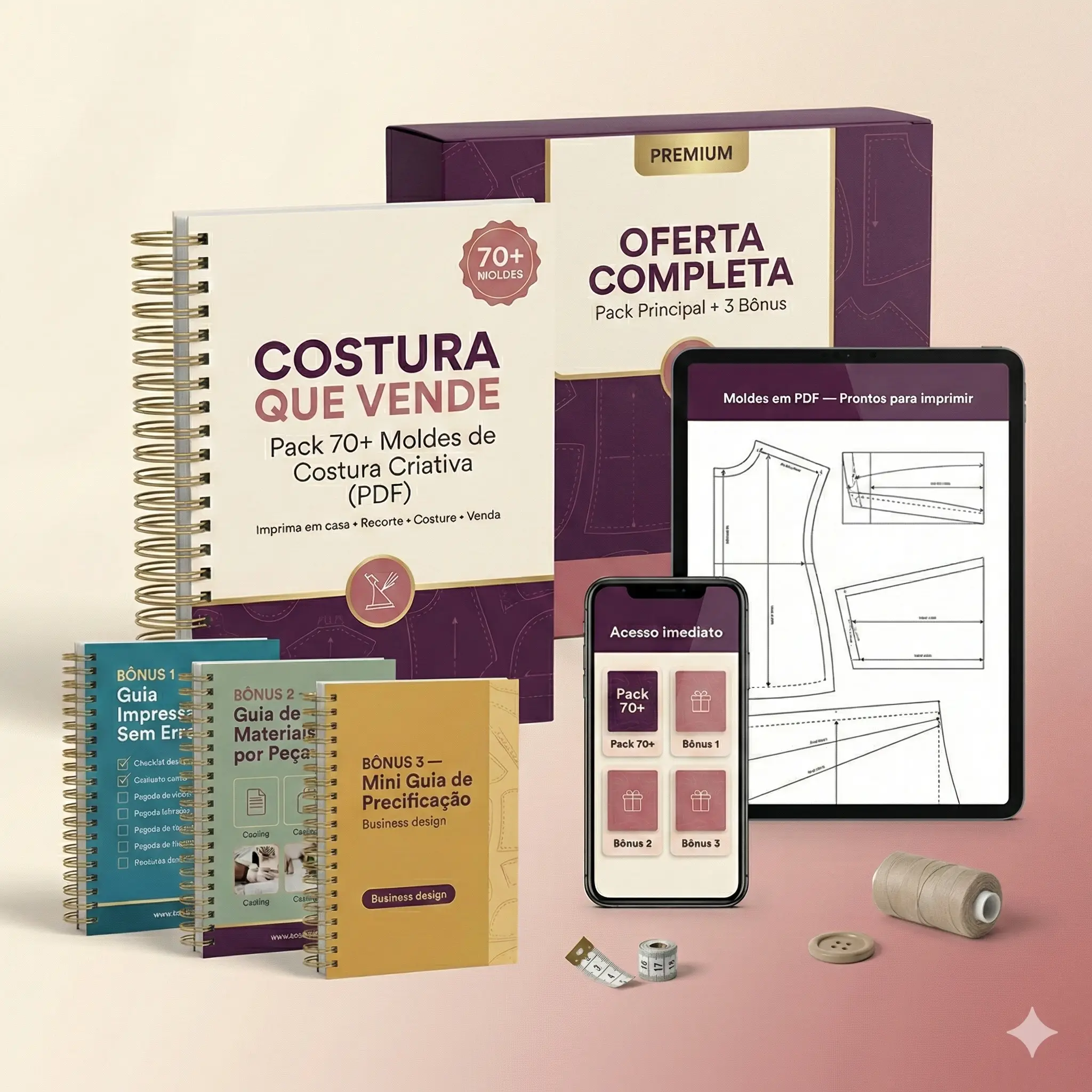 Oferta — Pack +70 Moldes de Costura (PDF)