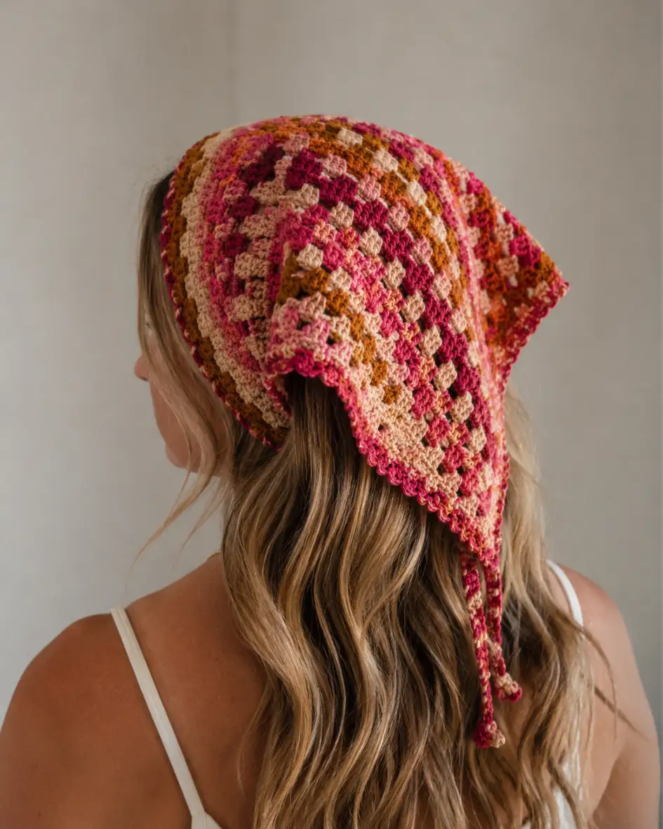 Bandana de crochet, modelo exclusivo 9