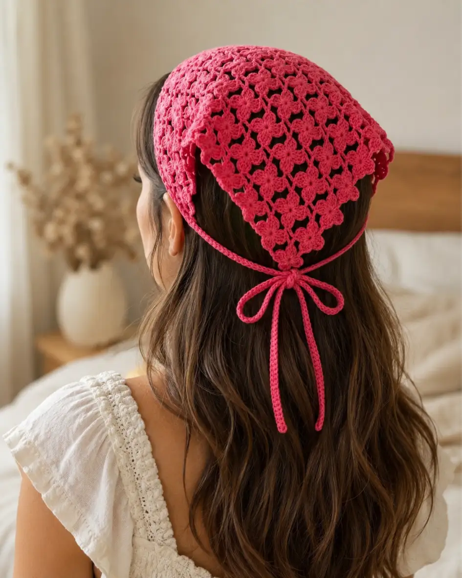 Bandana de crochet, modelo exclusivo 10