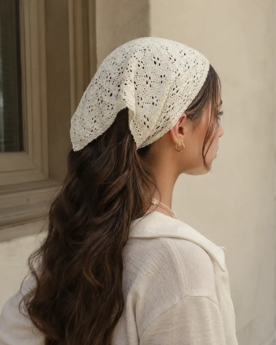 Bandana de crochet, modelo exclusivo 12