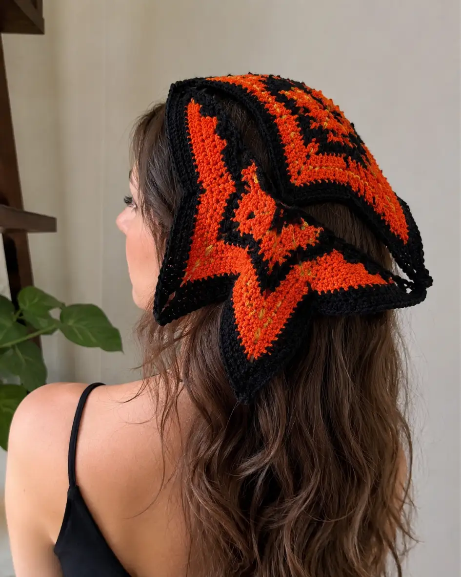 Bandana de crochet, modelo exclusivo 14