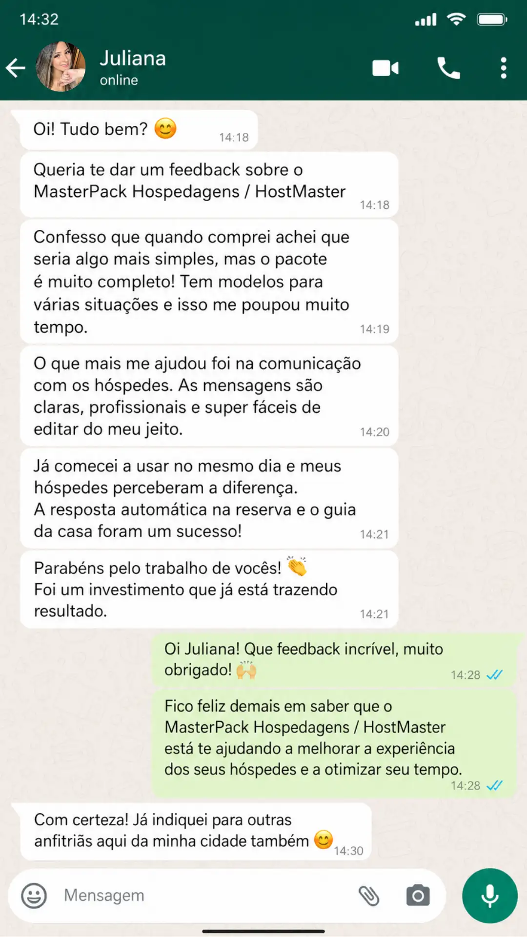 Print real de anfitrião usando o MasterPack Hospedagens